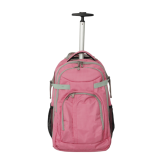 Plaid jacquard trolley backpack